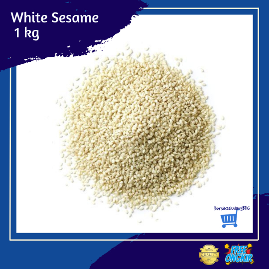 

White Sesame Seed Raw 1 kg / Biji Wijen Putih Mentah 1 kg