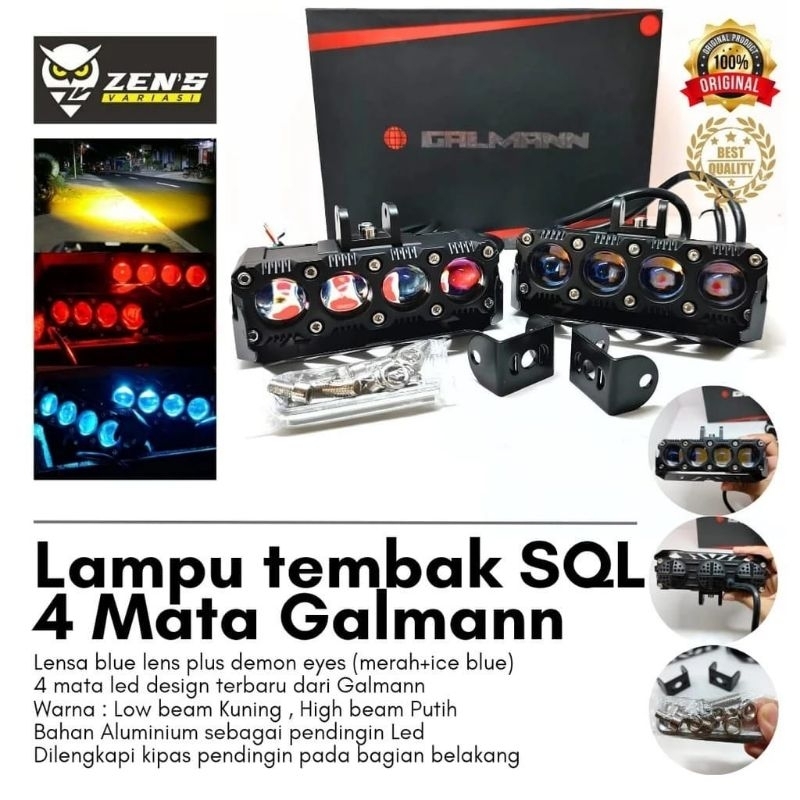 SQL 4 MATA | SQL 4 MATA GALMANN LENSA BLUE LENS PLUS DEMON | MINI LASER GUN  4 MATA GALMAN | NEWW