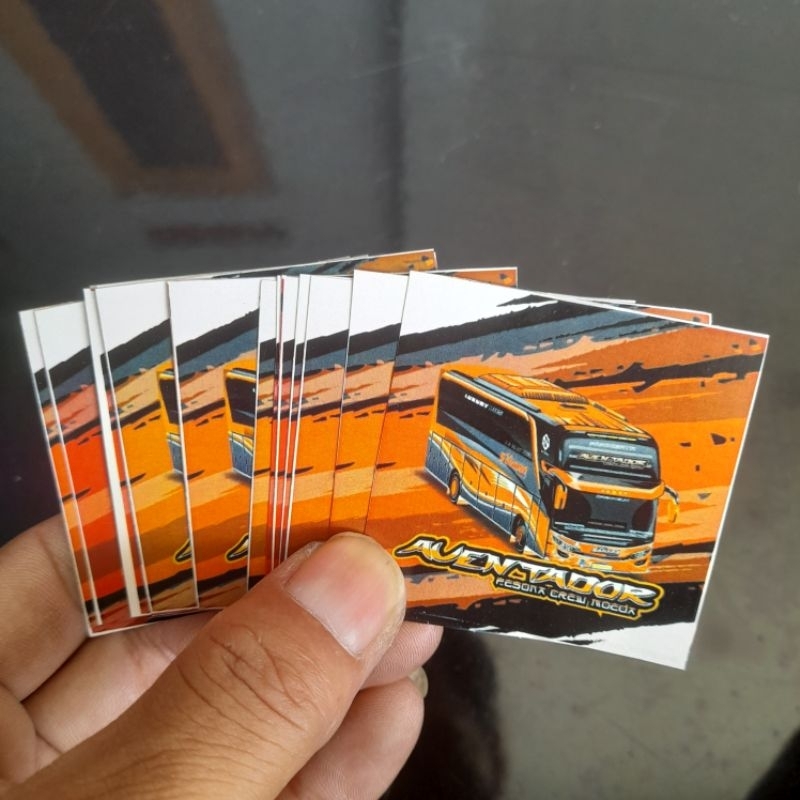 

Termurah stiker bus isi 9 pcs adventure tempelan bis