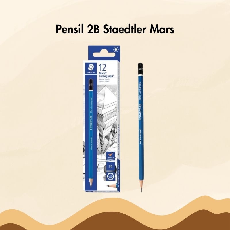 

Pensil 2B Staedtler Mars Pensil Ujian Komputer Grafit Sketsa Graphite Pencil