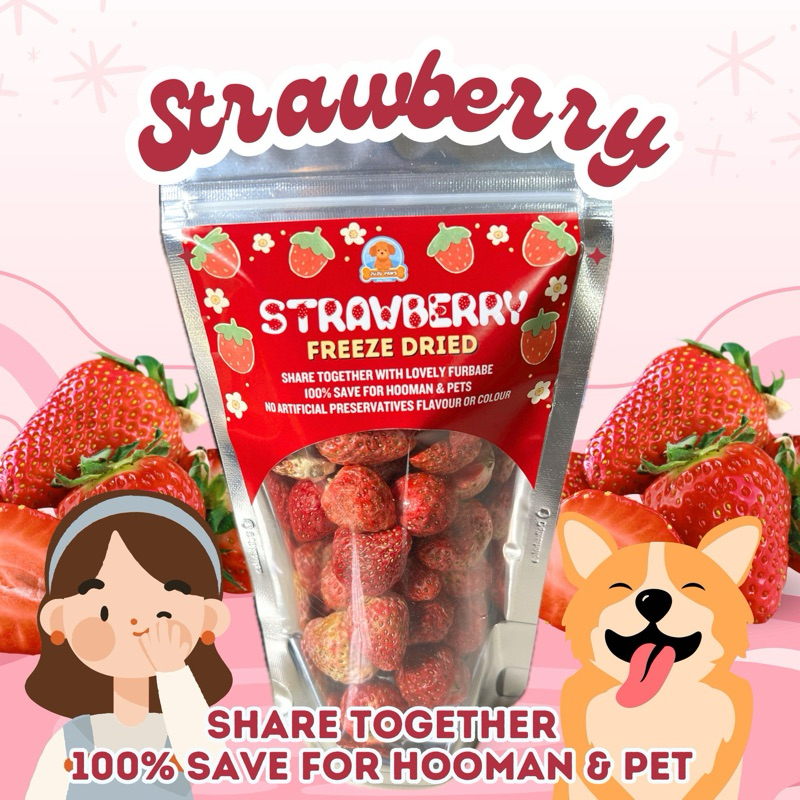 

strawberry freeze dried / snack buah strawberry