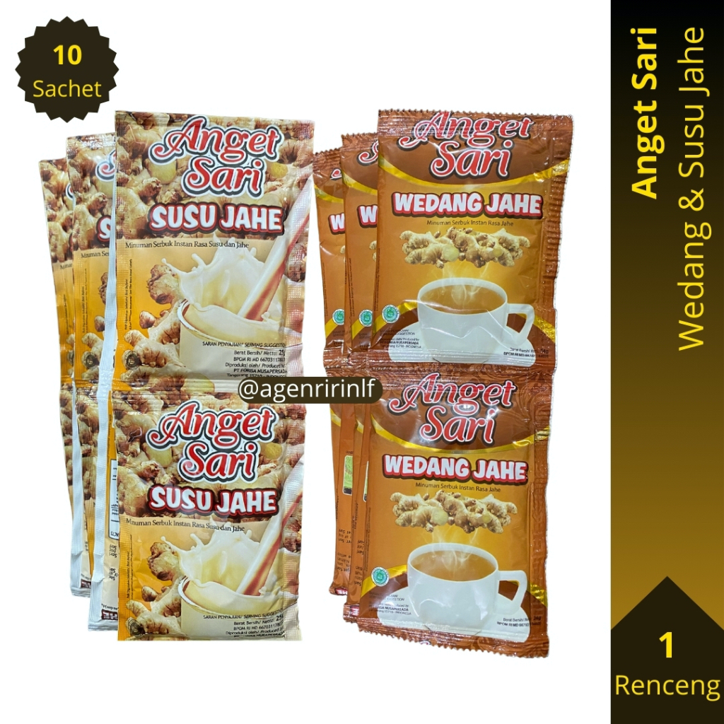 

Anget Sari Wedang & Susu Jahe Renceng (24g/25g x 10 Saset)