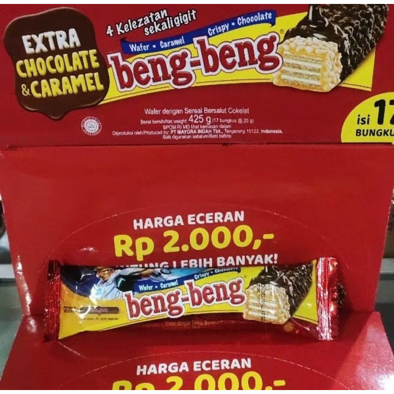 

1 kotak beng beng kemasan 2000 (isi 17pack)