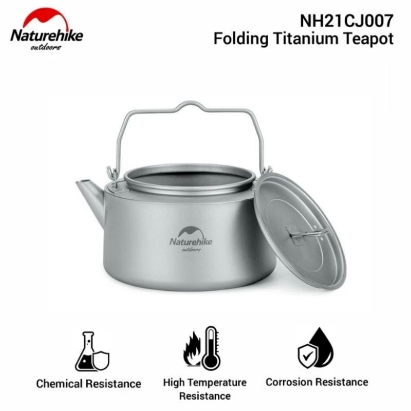 TEKO TITANIUM NATUREHIKE NH21CJ007 ULTRALIGHT LIGHTWEIGHT KETTLE CAMPING GLAMPING HIKING PIKNIK BERK