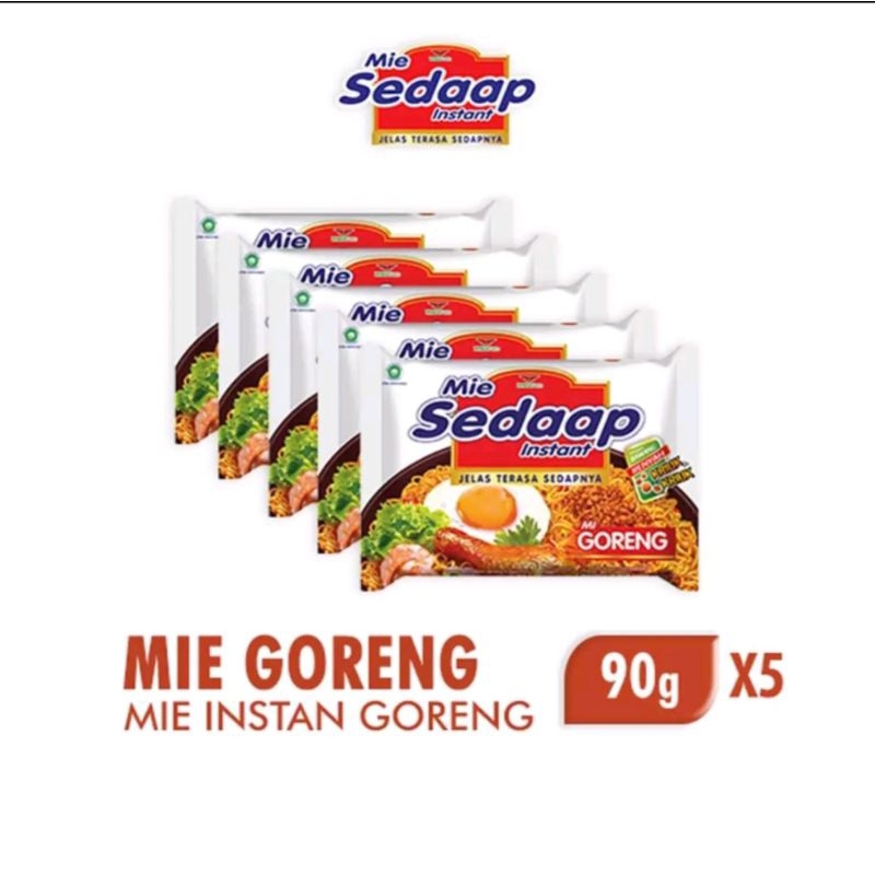 

Mie Sedaap Mie Instan Goreng 5 X 90g