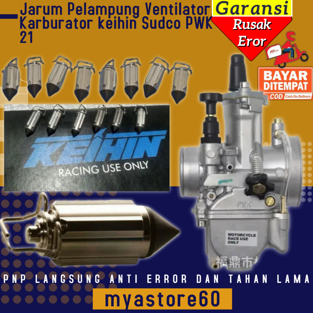 Jarum Apung Pelampung Ventilator Karbu Karburator Keihin Sudco PWK 21 Awet Original