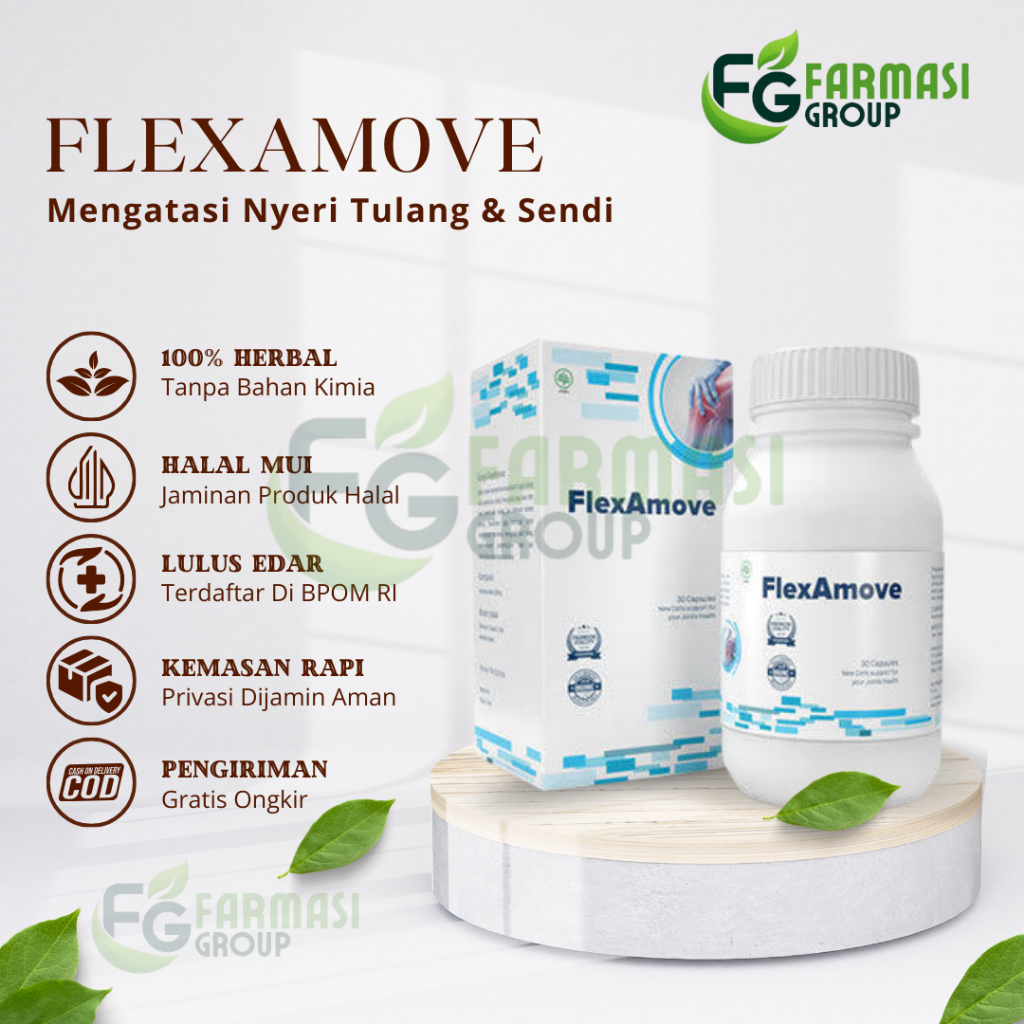 Flexamove Asli Original Obat Nyeri Sendi Tulang Herbal Bpom