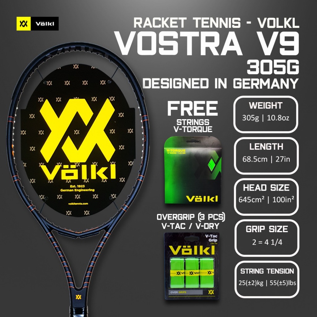 Raket Tenis Tennis Volkl Vostra V9 305G String Volkl V Torque
