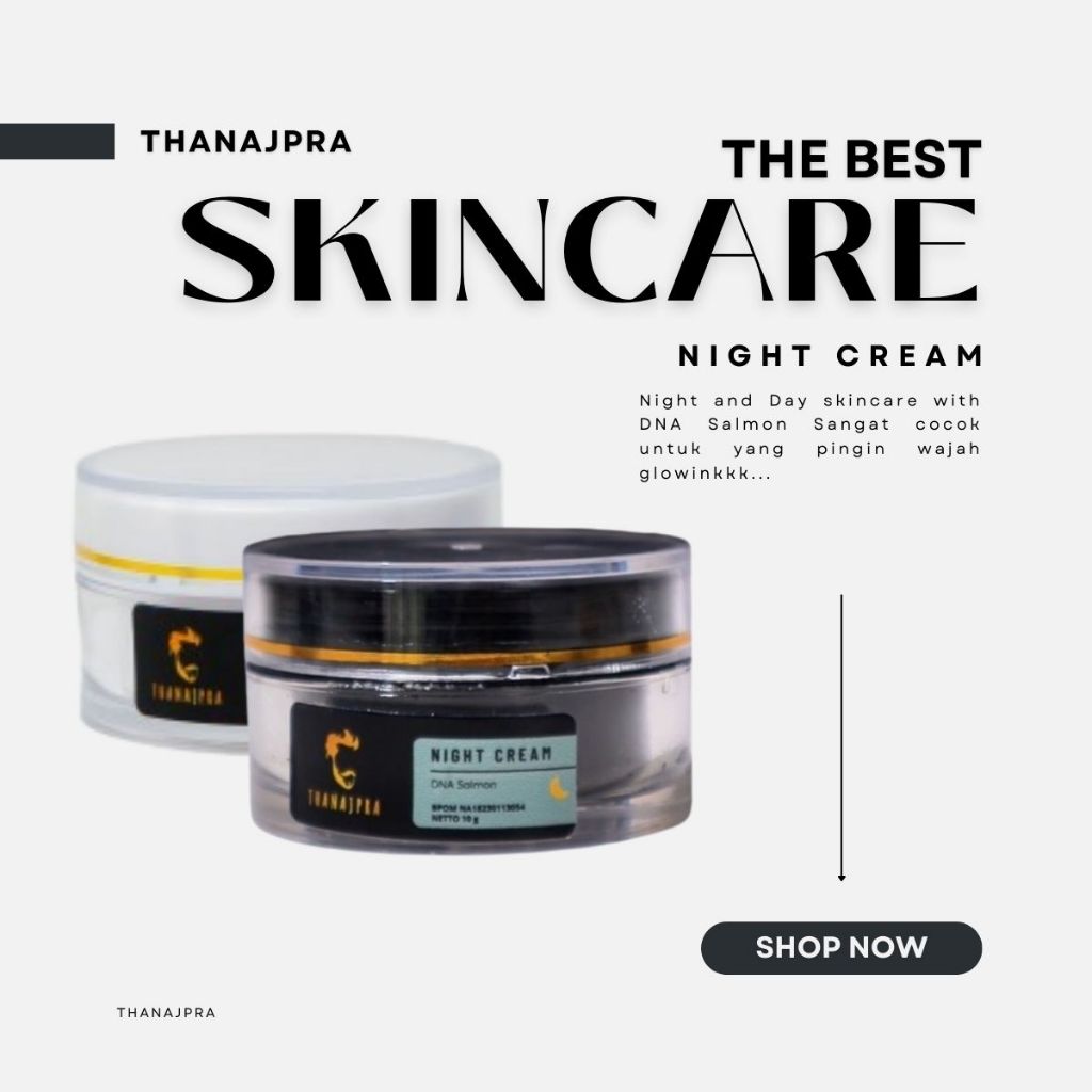 Skincare Thanajpra siang malam bpom untuk memutihkan dan mencerahkan wajah