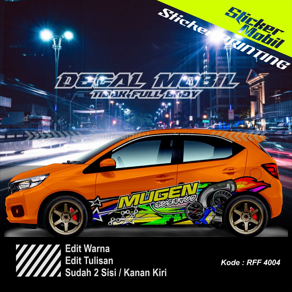 STIKER MOBIL BRIO STIKER LIST BODI SAMPING MOBIL HONDA BRIO ALL TIPE