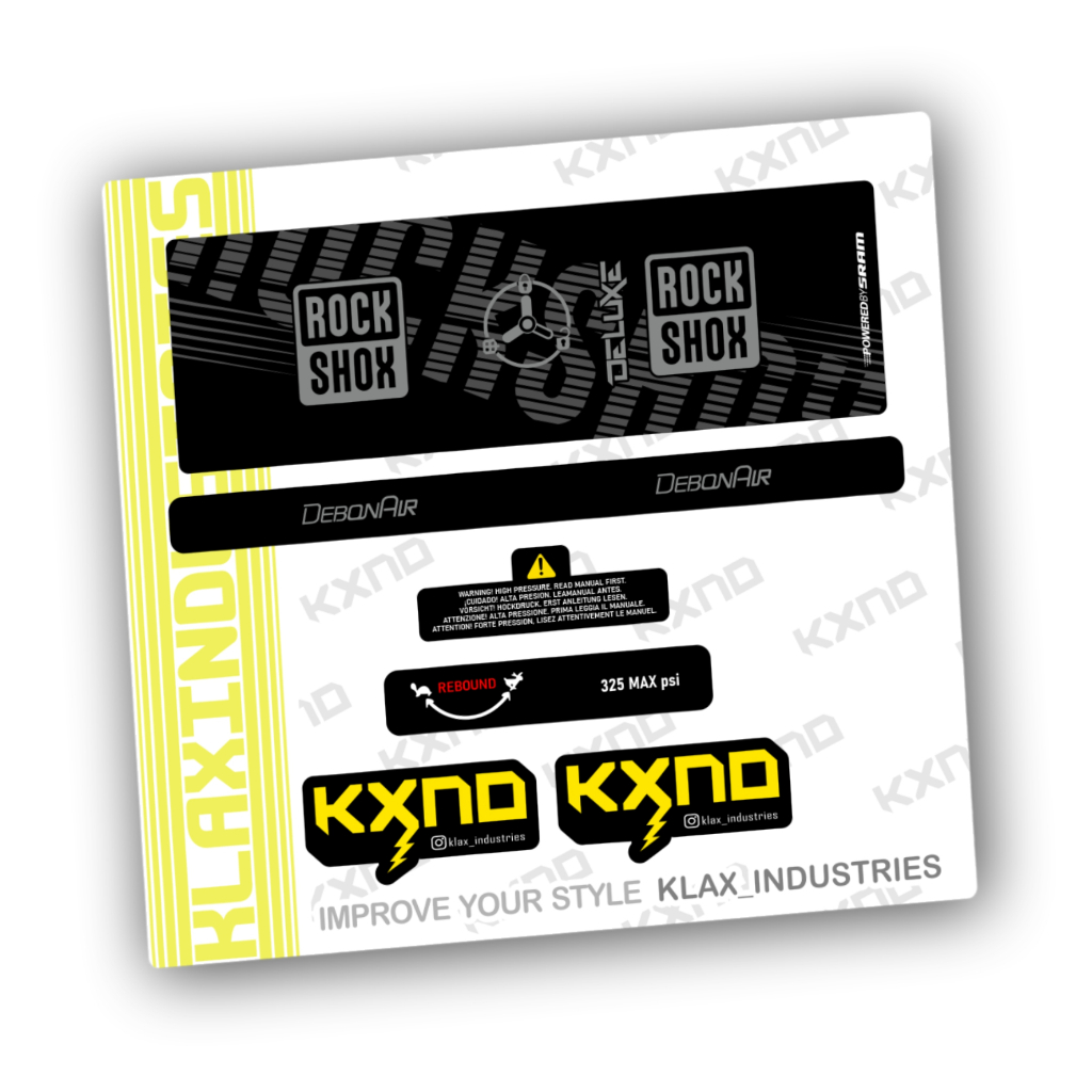 Decal rearshock RockShox Deluxe RT3 2020 KLAX INDUSTRIES stiker sepeda