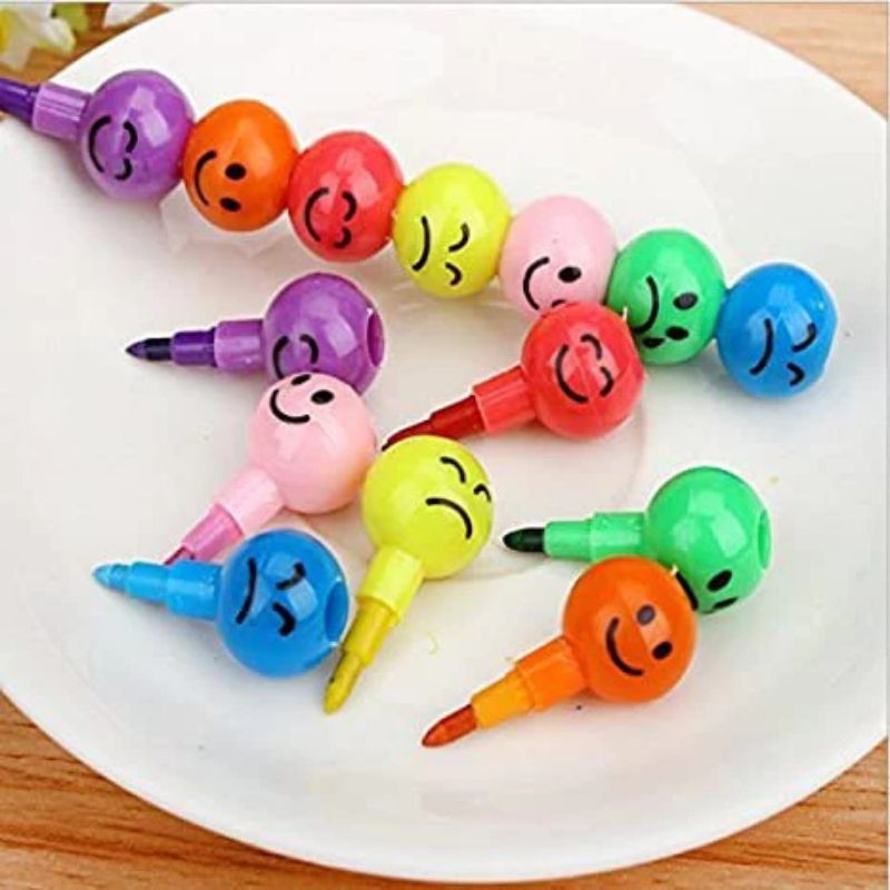 

COD Pensil Warna Emoticon & Pensil / Rainbow Smiley Pencil / Pensil Warna Krayon Tingkat 7-Warna U57 Ekspresi lucu senyum wajah 7 warna grafiti krayon/ alat tulis kreatif kartun gula rock sikat labu Pensil Mewarnai 7 Warna Isi 5pcs Pensil Warna Warni TS