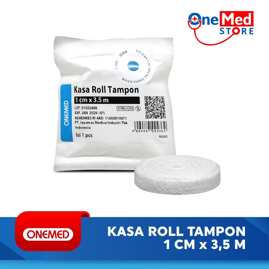 Kasa Roll Tampon Steril 1 cm x 3.5 m Onemed OM