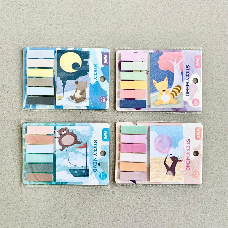 

Sticky Memo 2in1 Flat and Art Cartoon 0120 - Sticky Dekorasi