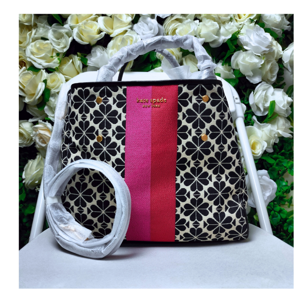 tas wanita branded PXRUB289 everything spade flower jacquard medium