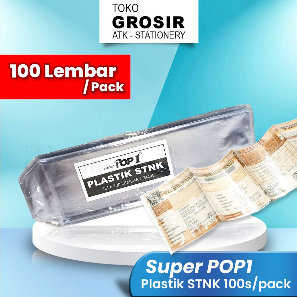 

Plastik STNK Kantong Isi 100 Lembar/ Pack Pop1 / Superpop1/ Super pop 1 / Cover STNK