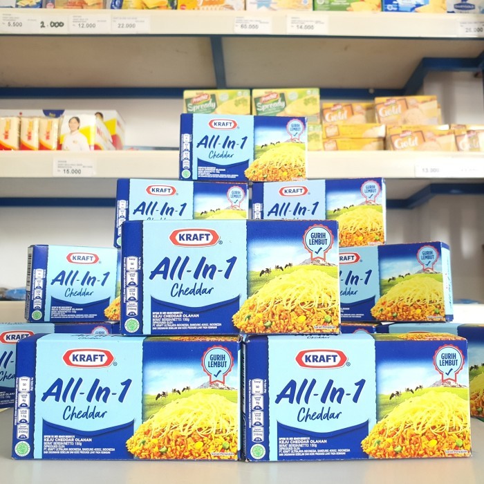 (Expired Masih lama) Keju Kraft All-in-One Cheddar 165 Gram