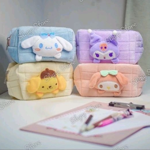 

pouch tempat pensil alat tulis bulpen lucu aesthetic kawaii kuromi pompompurin cinnamoroll my melody