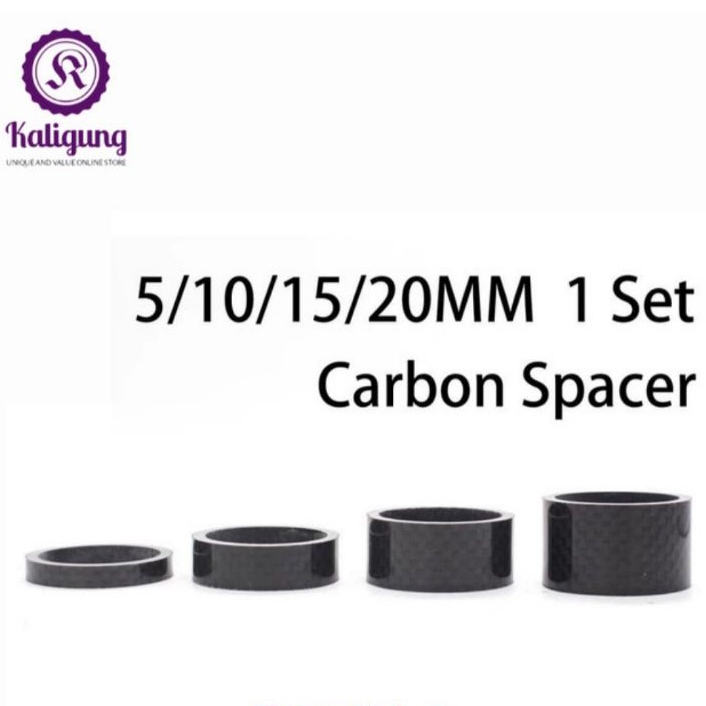Spacer Carbon untuk Stem - Ring peninggi Sepeda MTB Roadbike Gravel - Spacer Stem Sepeda Ringan