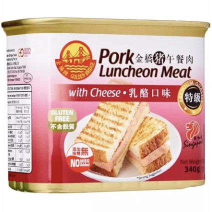 

Golden Bridge Pork Luncheon Meat - Cheese 340g