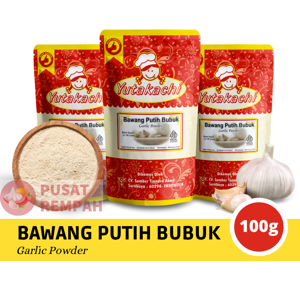 

Bawang Putih Bubuk 100 gr Murni / Garlic Powder / Pusat Rempah / Bumbu Dapur