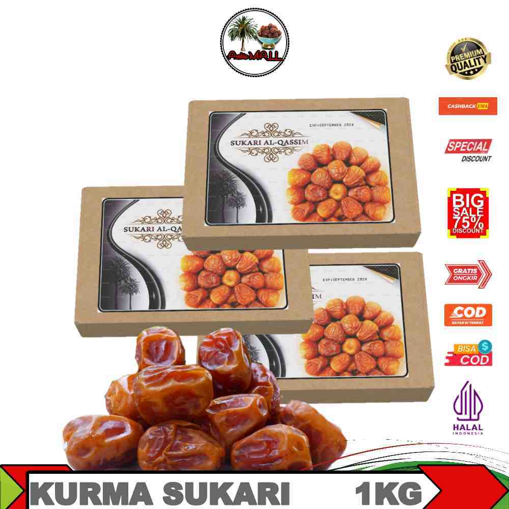 

PROMO KURMA SUKARI 1KG [ KEMASAN DUS ]