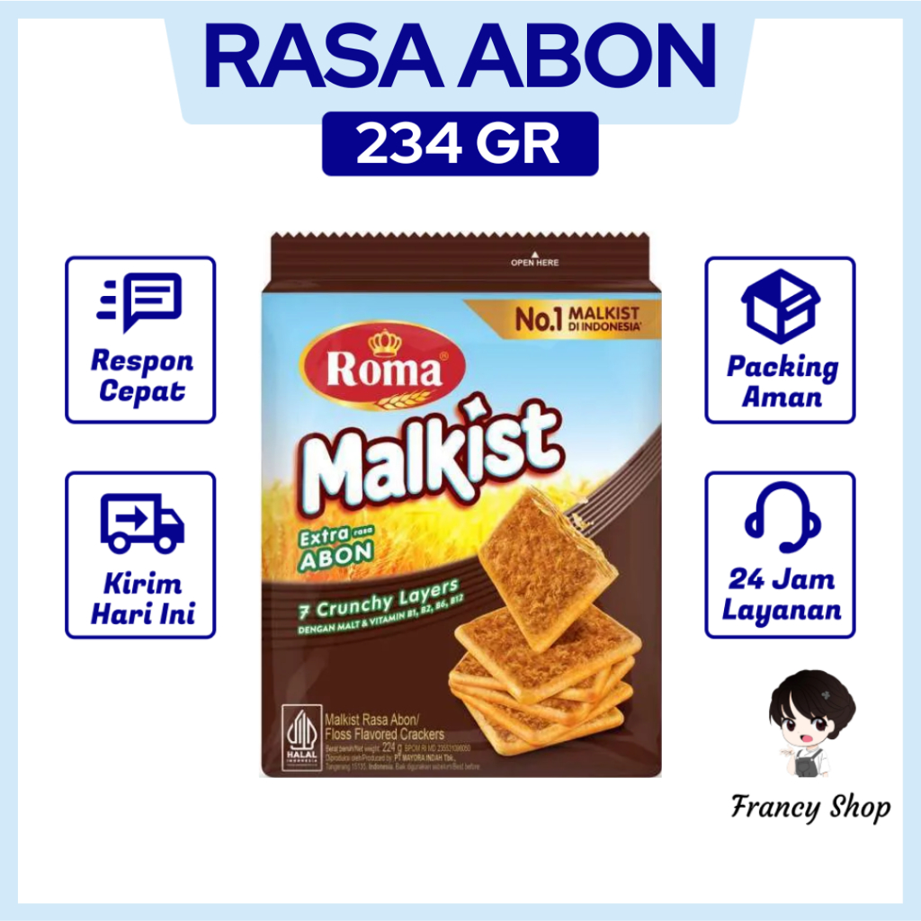 

Roma Malkist Crackers Abon Family Pack 234 gr