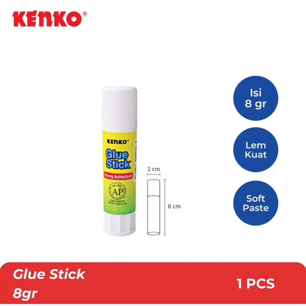 

LEM KERTAS / LEM STIK / LEM BATANG / GLUE STICK KENKO 8 GR