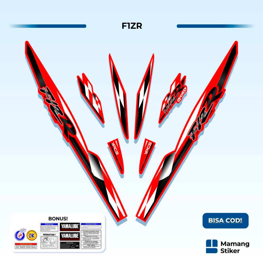 Striping Yamaha F1ZR Variasi (7) FIZ R FIZR Original 1997 1998 1999 2000 2001 2002 2003 2004 Ardath 