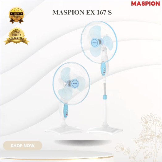 MASPION KIPAS ANGIN EX 167 S STAND FAN KIPAS BERDIRI/EX167S/EX-167S/EX-167 S/EX 167S/EX 167 S