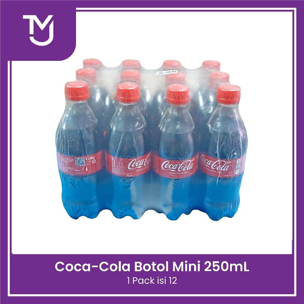

coca cola 250ml botol mini 1 pack isi 12 pcs