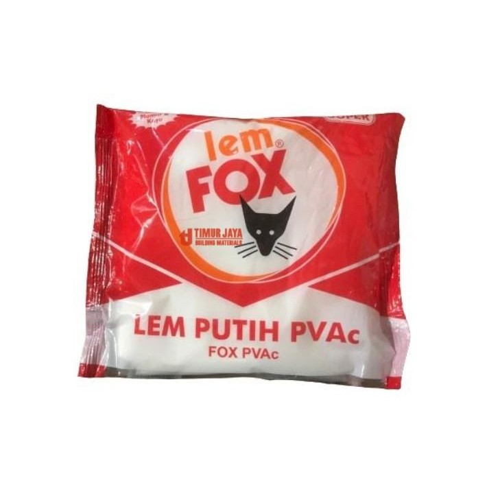 

MERAH SUPER Lem Fox PVAC / Lem Kayu / Lem Kertas Fox 350gr Kemasan Plastik