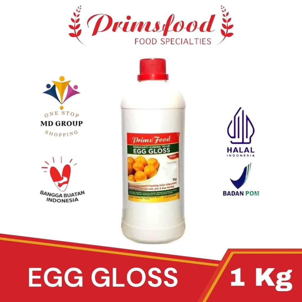 

EGG GLOSS 1KG - KUNING TELUR SIAP PAKAI - PENGILAP KUE - PENGGANTI KUNING TELUR