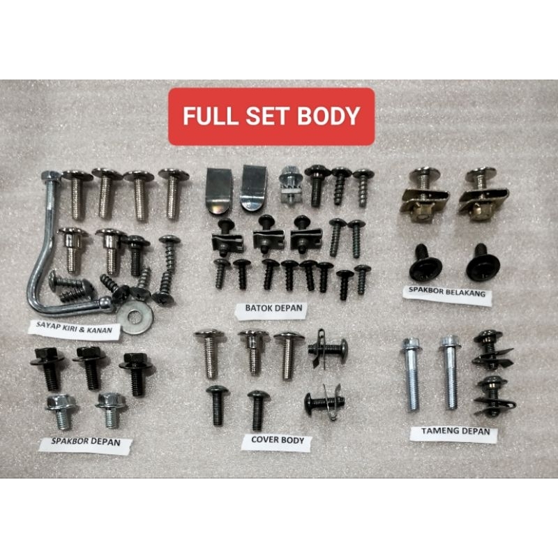 Tahan Lama Baut Body Motor Supra X Lama / Supra Fit Lama Baut Set Supra X Fit Lama Baut Spakbor