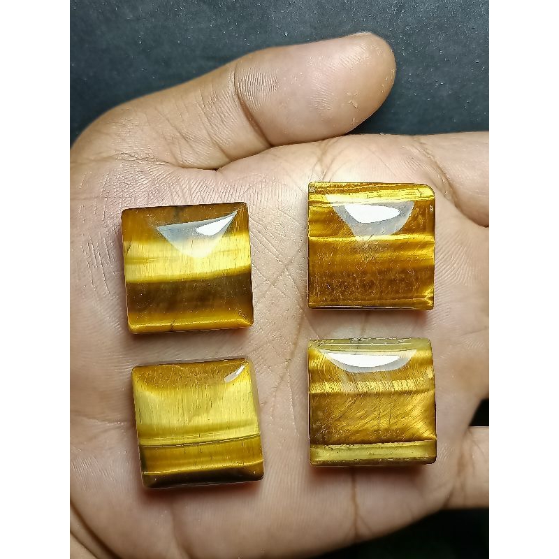 Batu Bulu Macan / Tiger Eye Model Kotak , TERMURAH