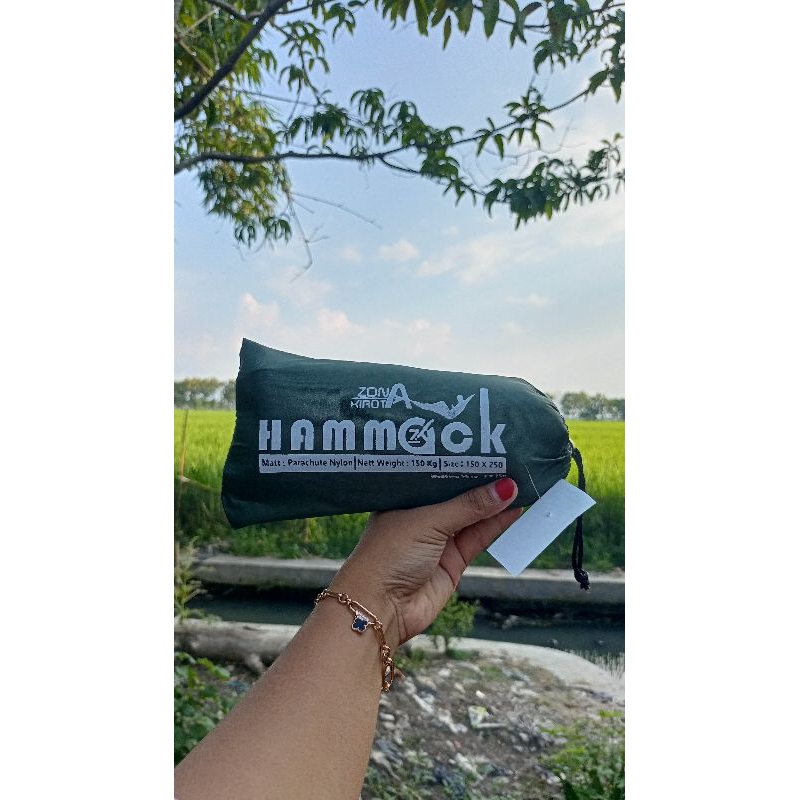PROMO HAMMOCK ZONA KIROTA/ HAMMOCK 150KG / HAMMOCK DEWASA / HAMMOCK UNTUK 2 ORANG / HAMMOK / HAMMOCK