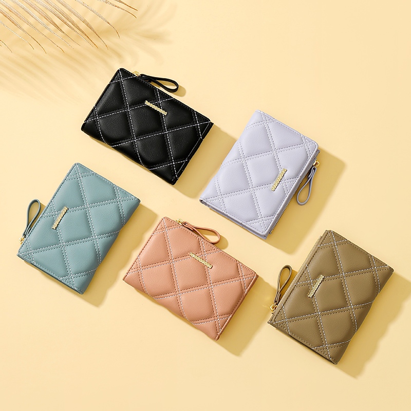 Y8146 - TAOMICMIC Dompet Wanita Dompet Lipat Pendek Bahan Kulit PU Leather Premium