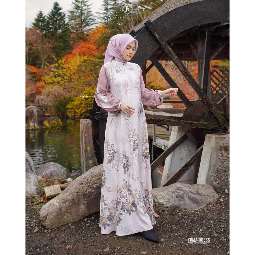 Baju Gamis Muslim Yuma Dress Nadheera Luxury Dress Wanita Dewasa Terbaru