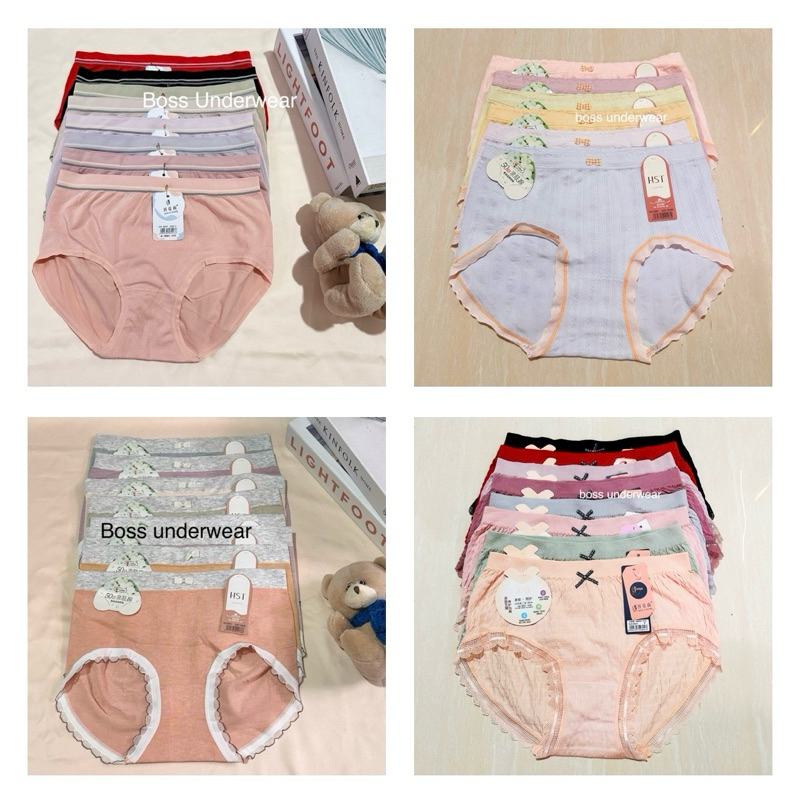 (3pcs) Celana dalam cewe motif, cd wanita bamboo fibre, celana dalam perempuan, cd motif soft pastel