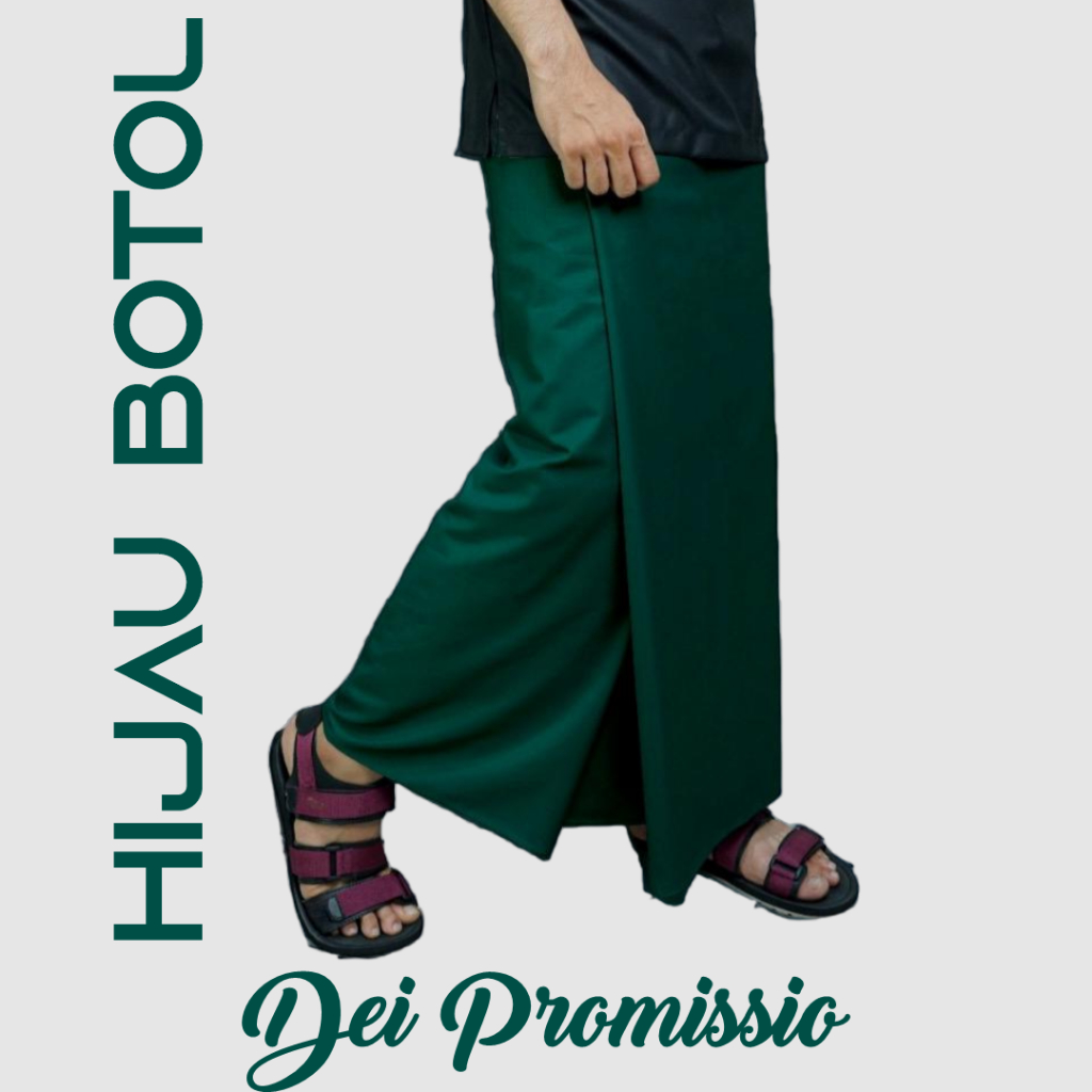 Sarung Polos Premium Hijau Botol Merk Dei Promissio