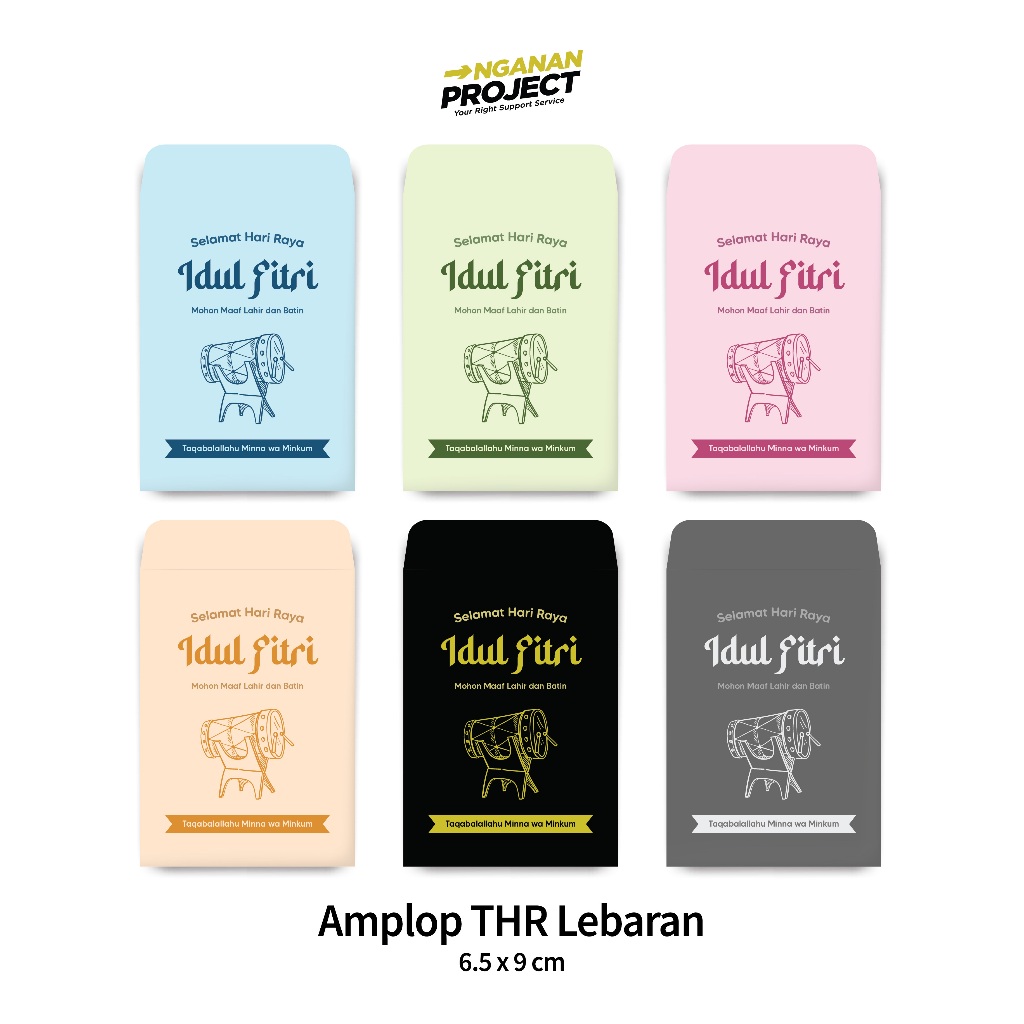 

(Isi 5 pcs) Amplop THR Lebaran Idul Fitri Polos (Bedug) - 6.5x9 cm