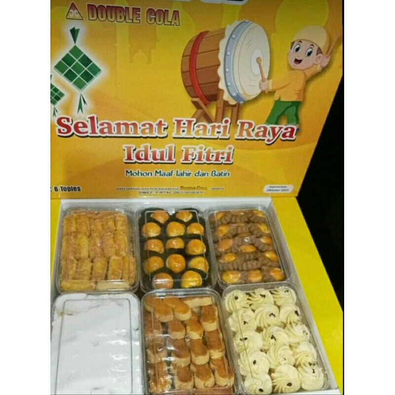 

Paket kue kering isi 6 toples