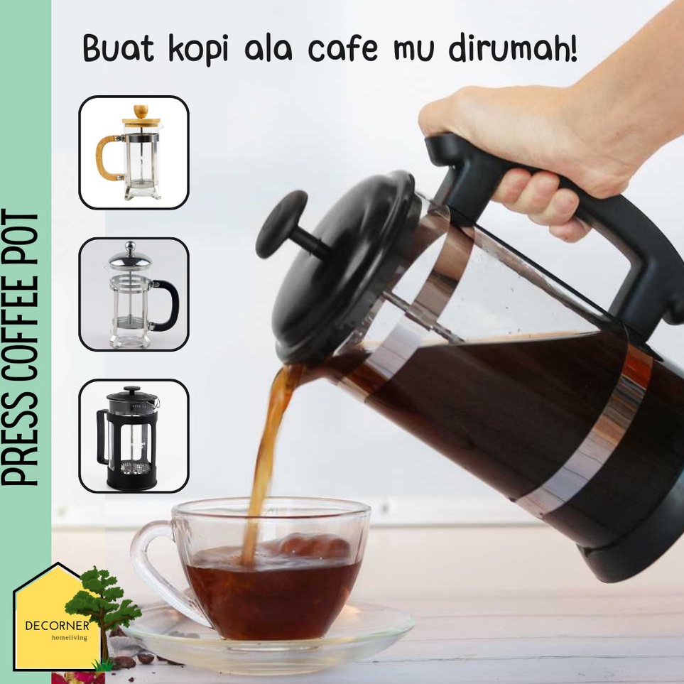 Teko Press Kopi Tanpa Ampas 6 ML Coffee Maker Alat Pembuat Kopi Espresso Manual