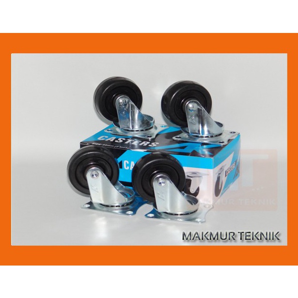 Dijual Roda Caster Roda Troli Roda Karet 2 inch Hidup