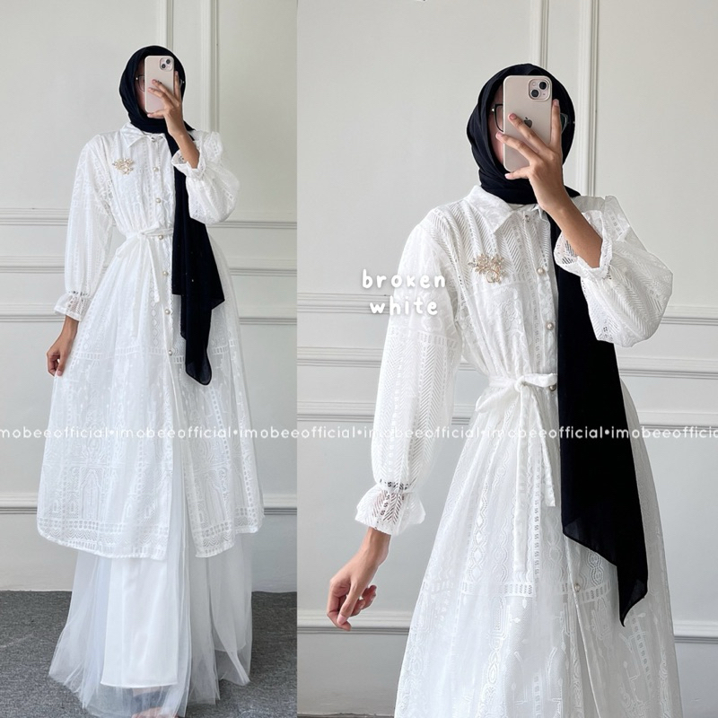 ARABIAN MIDI DRESS TUNIK OUTER // MIDI DRESS LACE BRUKAT OUTER //LONG OUTER BRUKAT LACE MALIKA