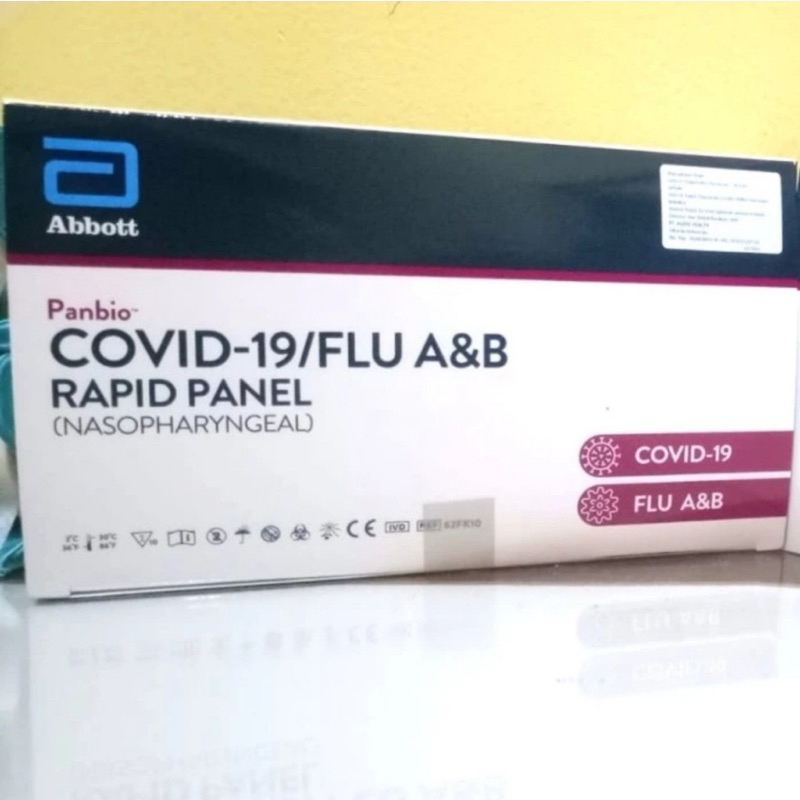 NASO - Panbio Abbott Covid Flu Antigen Pendeteksi Flu A&B / Covid 19 Eceran 1Pcs