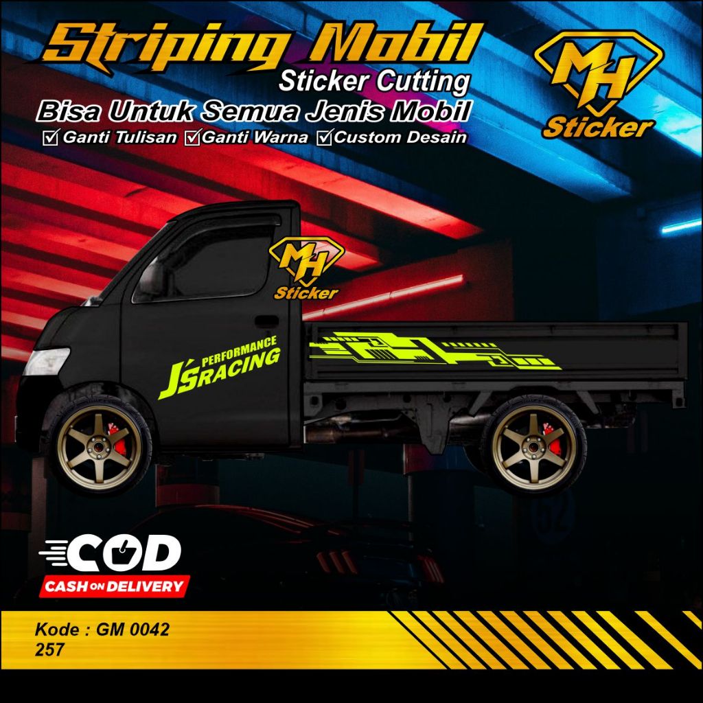 Stiker Cutting Mobil Pickup Grandmax Stiker Striping List Grandmax Stiker Variasi Bodi Samping Picku