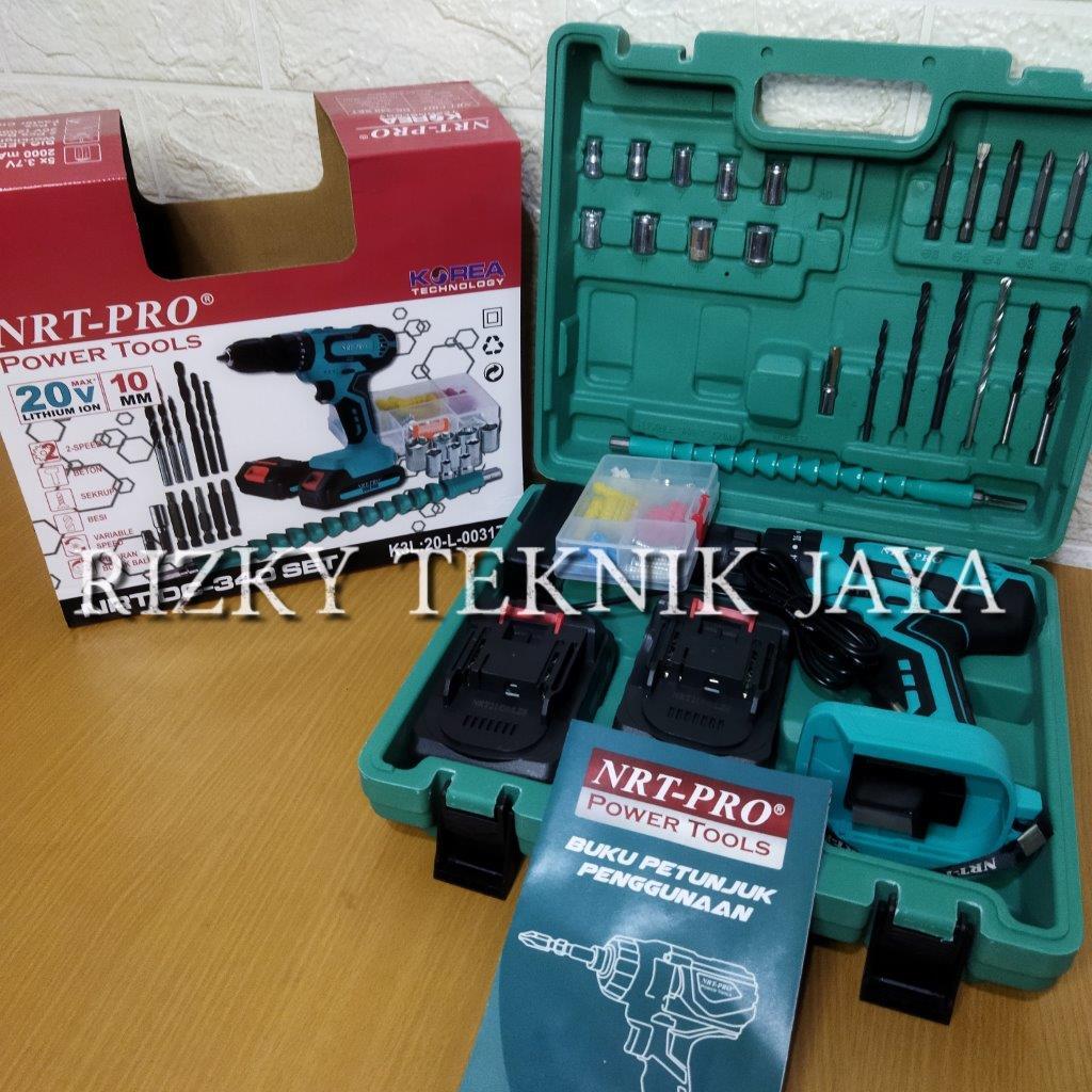 NRT PRO DC340 SET BOR BATERAI - BOR CORDLESS 20V NRT PRO DC340 SET