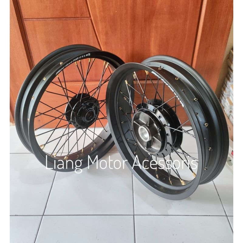 Sepaket Velg Ring 17 Tapak Lebar Tromol Set Jari2 - Honda Verza KHUSUS. Velg Tanpa Ban