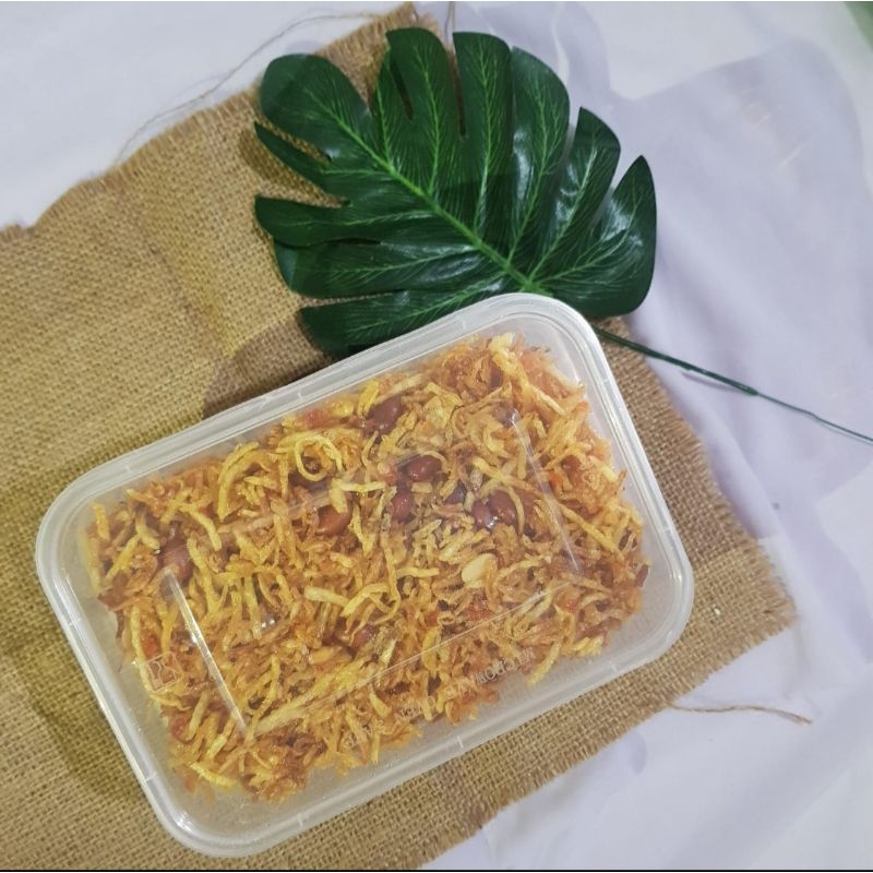 

Kentang mustofa 1 cup ukuran 500 ml enak gurih renyah bahan alami home made